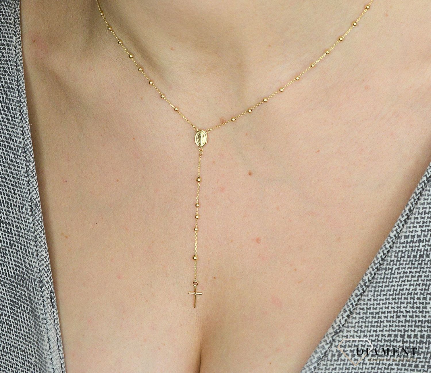 Złoty naszyjnik damski 585 różaniec NA 2167 585.jpg